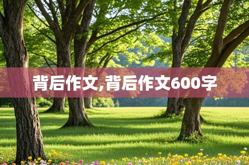 背后作文,背后作文600字