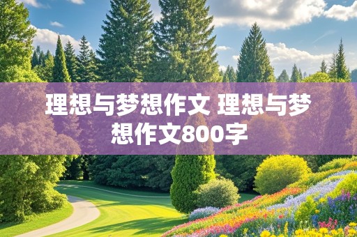 理想与梦想作文 理想与梦想作文800字