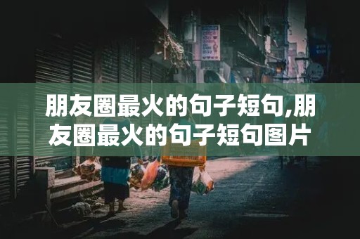 朋友圈最火的句子短句,朋友圈最火的句子短句图片