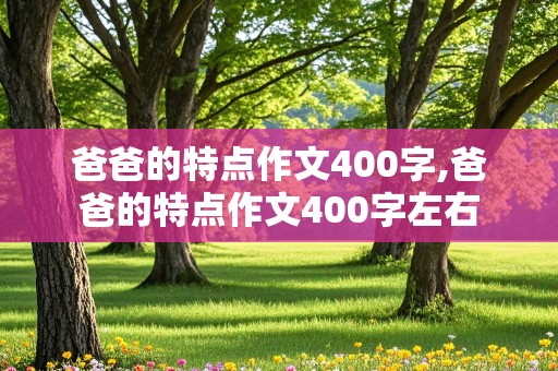 爸爸的特点作文400字,爸爸的特点作文400字左右