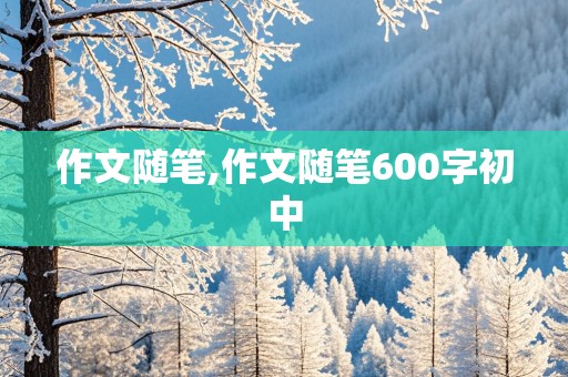 作文随笔,作文随笔600字初中