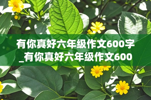 有你真好六年级作文600字_有你真好六年级作文600字左右