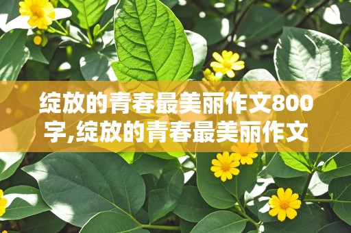 绽放的青春最美丽作文800字,绽放的青春最美丽作文800字记叙文