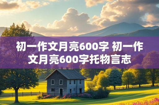 初一作文月亮600字 初一作文月亮600字托物言志