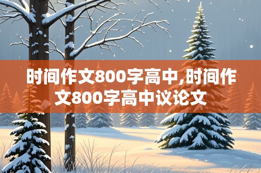 时间作文800字高中,时间作文800字高中议论文