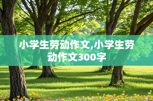 小学生劳动作文,小学生劳动作文300字