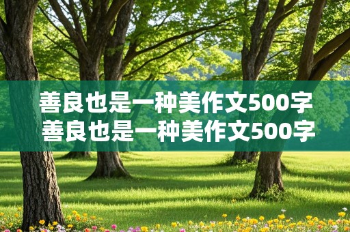 善良也是一种美作文500字 善良也是一种美作文500字作文