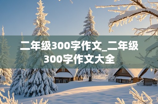 二年级300字作文_二年级300字作文大全