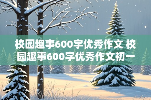 校园趣事600字优秀作文 校园趣事600字优秀作文初一