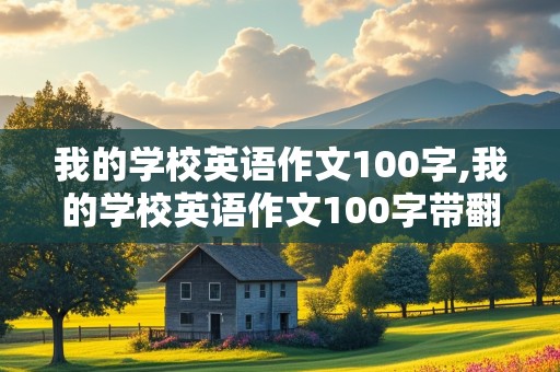 我的学校英语作文100字,我的学校英语作文100字带翻译