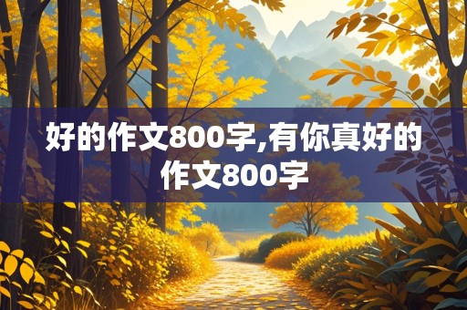 好的作文800字,有你真好的作文800字