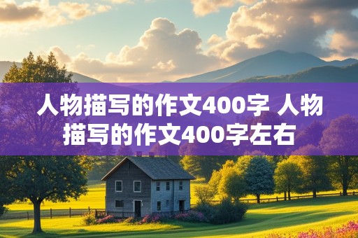 人物描写的作文400字 人物描写的作文400字左右