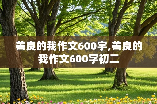 善良的我作文600字,善良的我作文600字初二