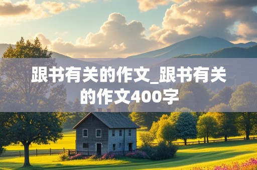 跟书有关的作文_跟书有关的作文400字