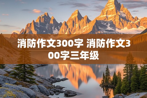 消防作文300字 消防作文300字三年级