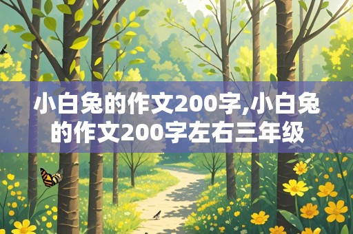 小白兔的作文200字,小白兔的作文200字左右三年级