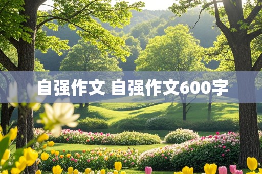 自强作文 自强作文600字