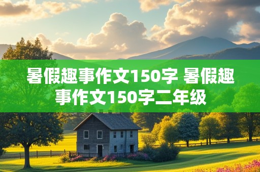 暑假趣事作文150字 暑假趣事作文150字二年级