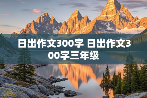 日出作文300字 日出作文300字三年级