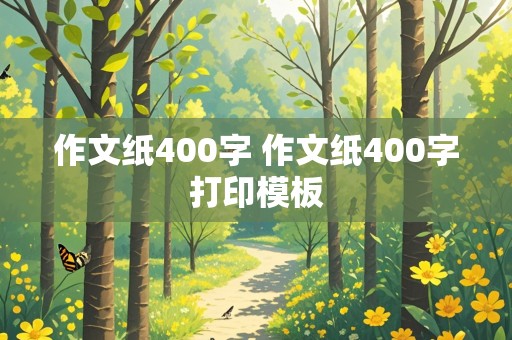 作文纸400字 作文纸400字打印模板