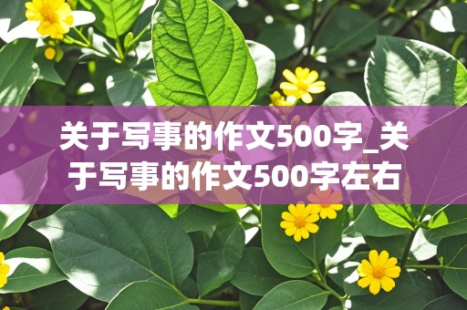 关于写事的作文500字_关于写事的作文500字左右