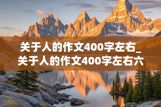 关于人的作文400字左右_关于人的作文400字左右六年级