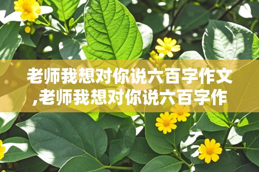 老师我想对你说六百字作文,老师我想对你说六百字作文初中