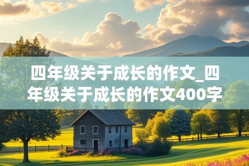 四年级关于成长的作文_四年级关于成长的作文400字