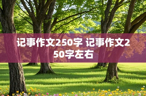 记事作文250字 记事作文250字左右