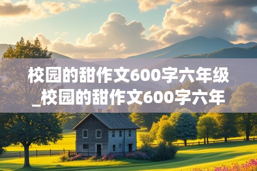 校园的甜作文600字六年级_校园的甜作文600字六年级上册