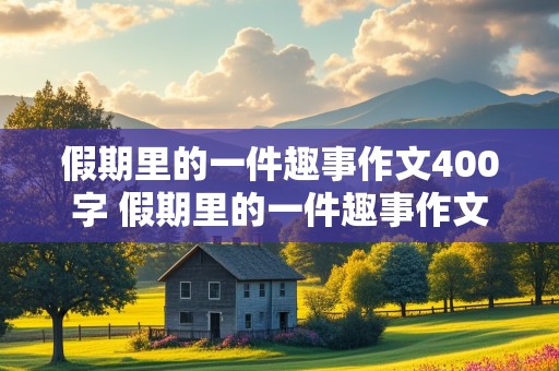 假期里的一件趣事作文400字 假期里的一件趣事作文400字四年级