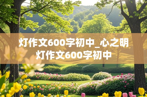 灯作文600字初中_心之明灯作文600字初中