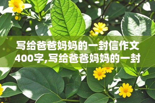 写给爸爸妈妈的一封信作文400字,写给爸爸妈妈的一封信作文400字四年级