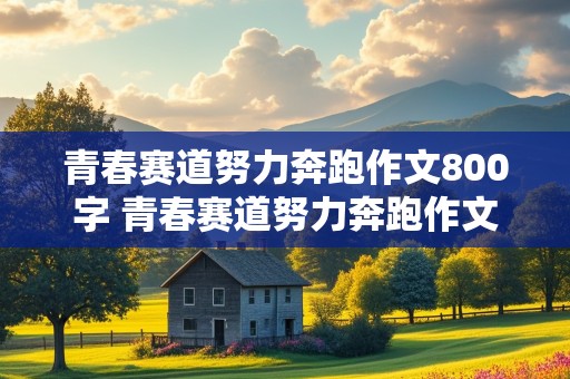 青春赛道努力奔跑作文800字 青春赛道努力奔跑作文800字高中