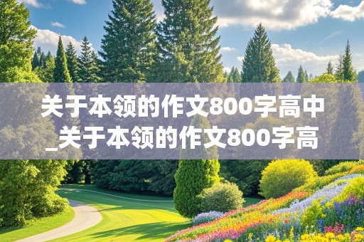 关于本领的作文800字高中_关于本领的作文800字高中议论文