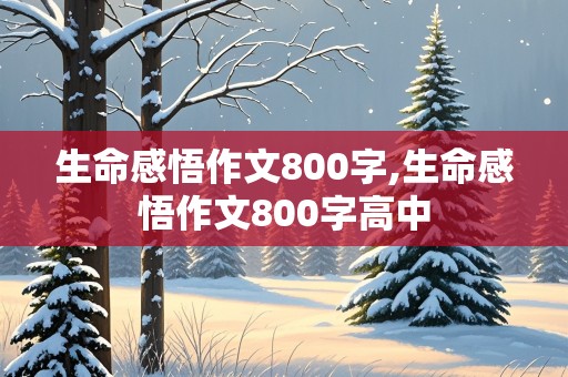 生命感悟作文800字,生命感悟作文800字高中