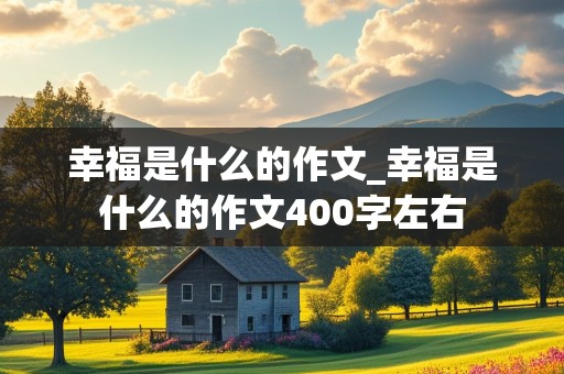 幸福是什么的作文_幸福是什么的作文400字左右