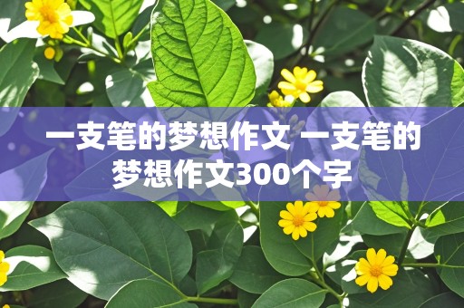 一支笔的梦想作文 一支笔的梦想作文300个字