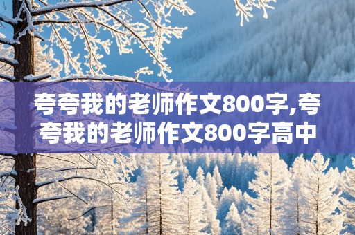 夸夸我的老师作文800字,夸夸我的老师作文800字高中