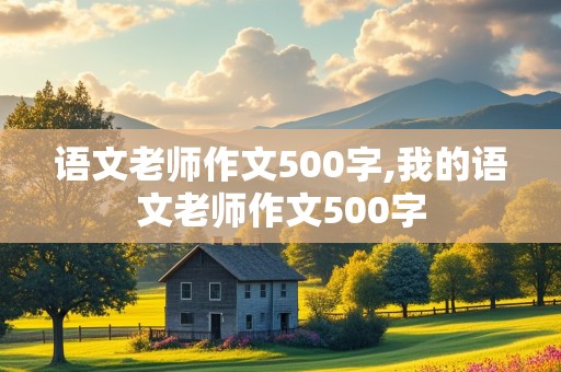 语文老师作文500字,我的语文老师作文500字