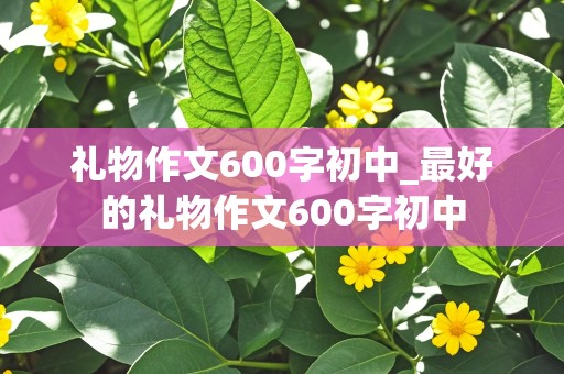 礼物作文600字初中_最好的礼物作文600字初中