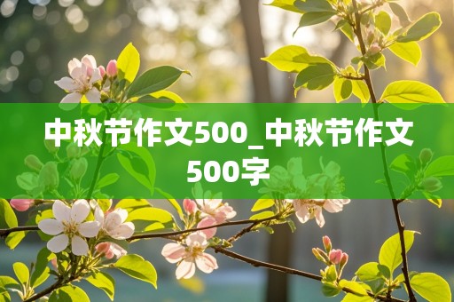 中秋节作文500_中秋节作文500字