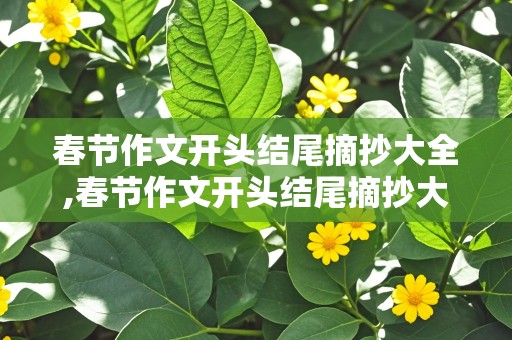 春节作文开头结尾摘抄大全,春节作文开头结尾摘抄大全100字