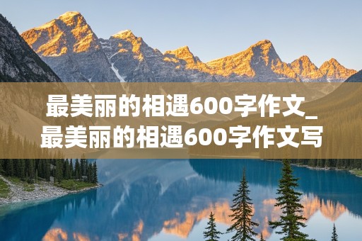 最美丽的相遇600字作文_最美丽的相遇600字作文写人