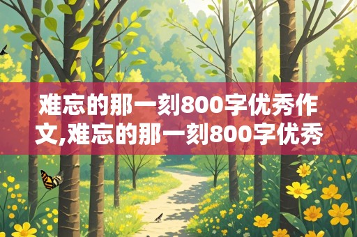 难忘的那一刻800字优秀作文,难忘的那一刻800字优秀作文初中