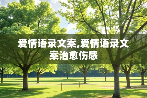 爱情语录文案,爱情语录文案治愈伤感