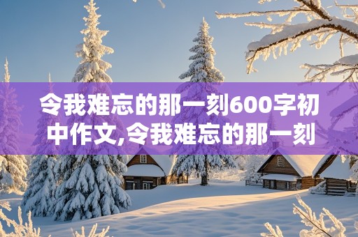 令我难忘的那一刻600字初中作文,令我难忘的那一刻600字初中作文范文