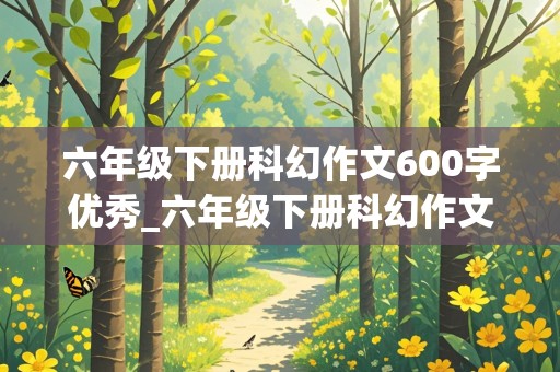 六年级下册科幻作文600字优秀_六年级下册科幻作文600字优秀作文