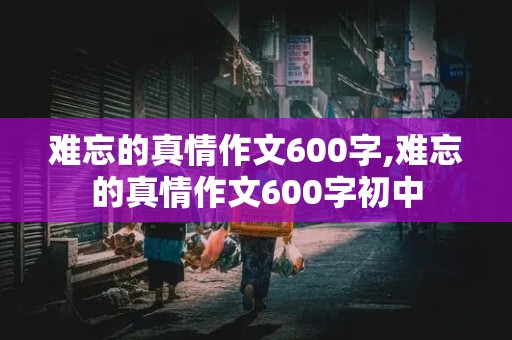 难忘的真情作文600字,难忘的真情作文600字初中