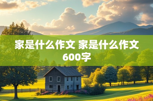 家是什么作文 家是什么作文600字